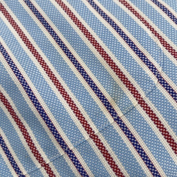 Daniel Cremieux Men’s Button Down Red Blue White Stripe Short Sleeve Shirt XL - Picture 13 of 13